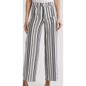 FRAME Le Slim Palazzo Patch Pocket High Waist Wide Leg Jeans Size 32 MSRP 300